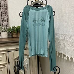 Girls (XL) SO Teal California Graphic Long Sleeve Tee